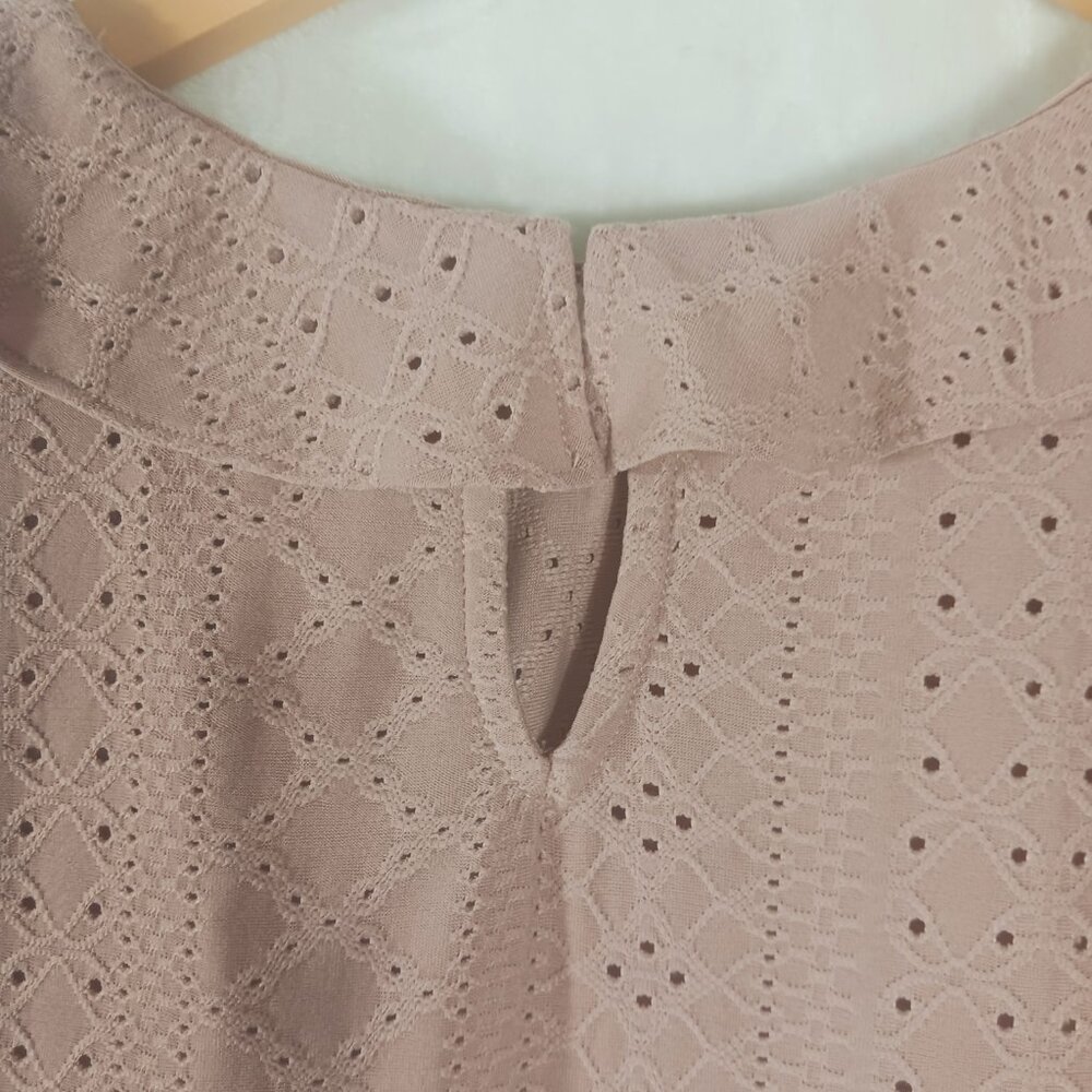 Anthropologie, Blue Tassel, Women's Top, Large, Dusty Pink, Peplum and Ruffles - Picture 4 of 13